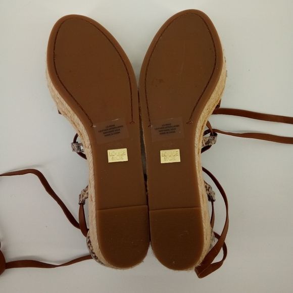 NWOT Louise et Cie Renz Platform Espidrills Wedge Sandals Snake Print Leather 9M - Picture 14 of 15